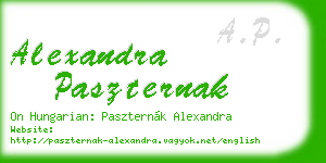 alexandra paszternak business card